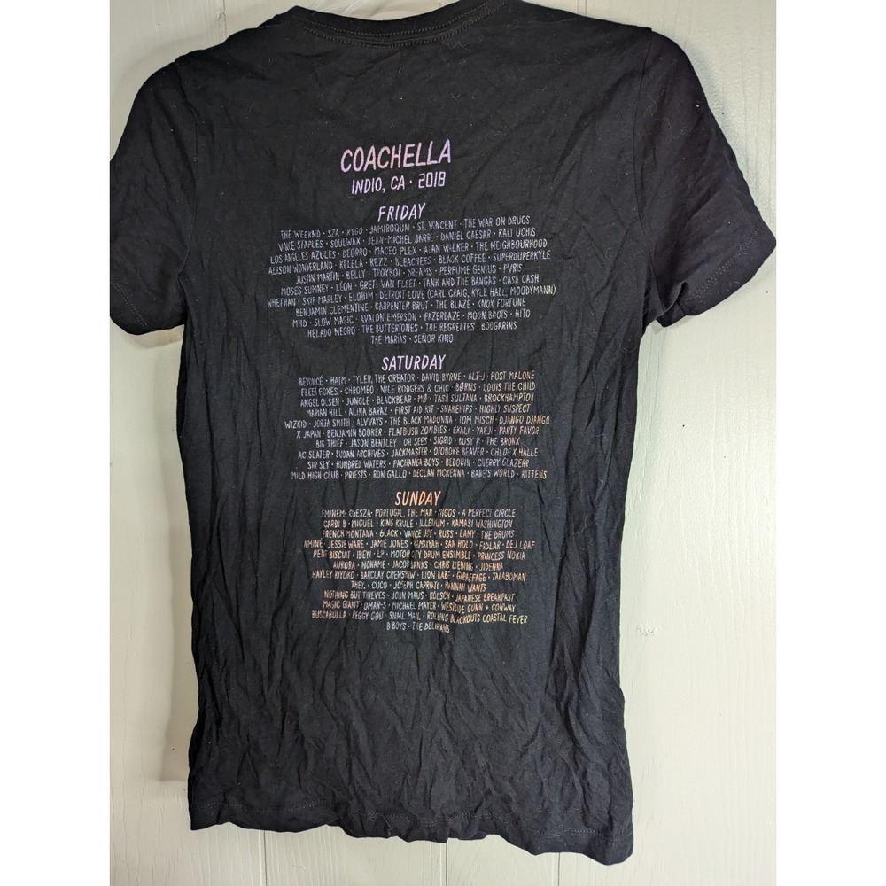 Coachella Indio California 2018 Concert Juniors L‎ black T-shirt